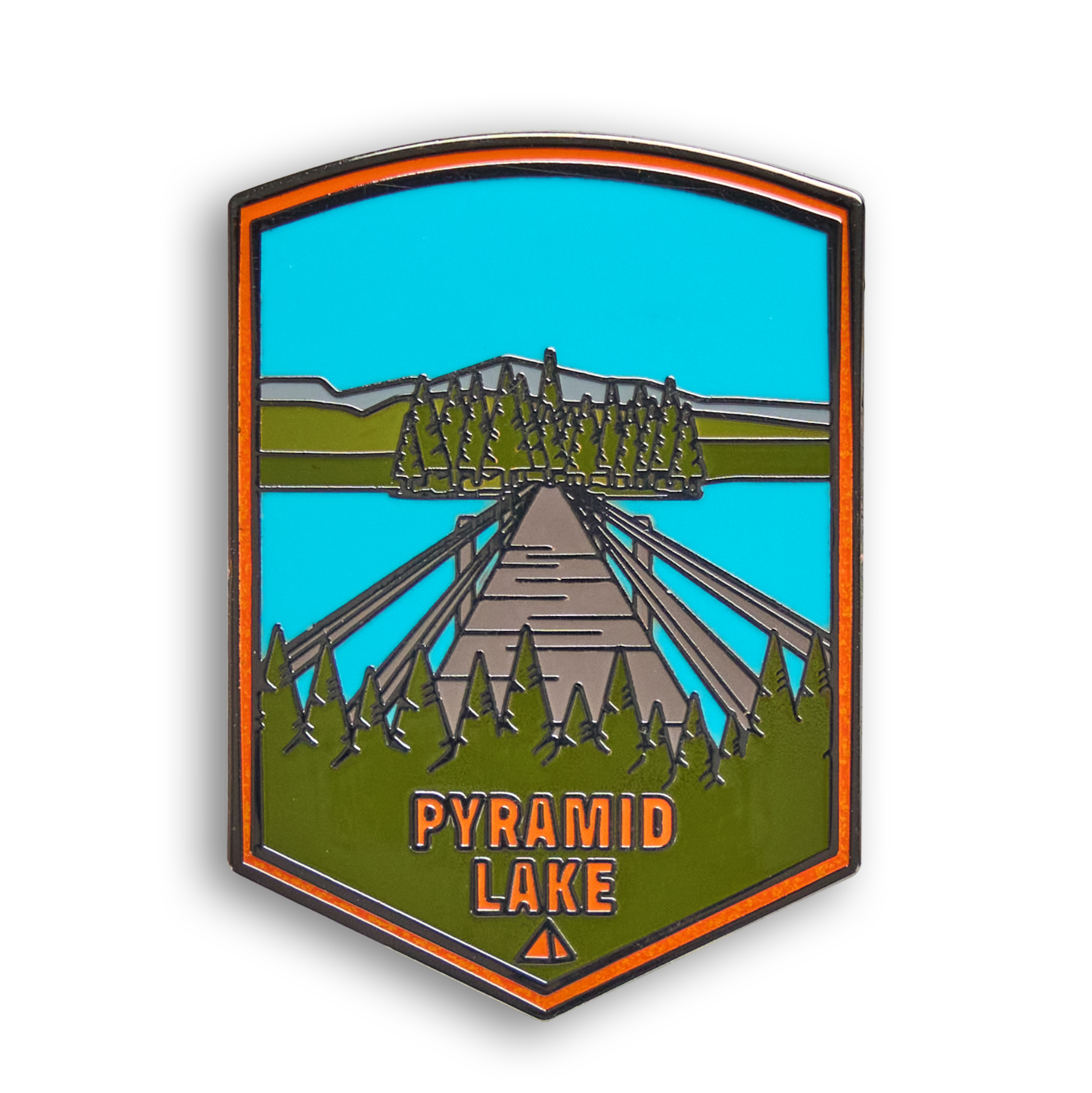 Lake Pyramid Sticker Pyramid Lake Pin – Peak Pins